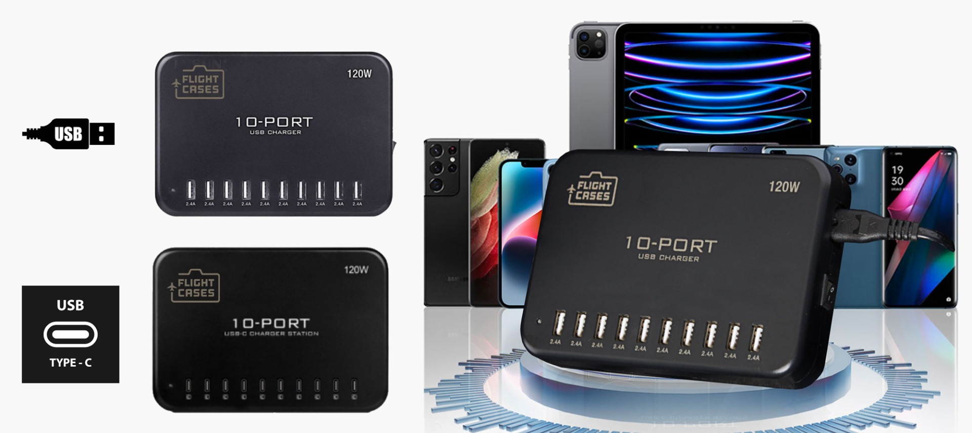 10 Port USB Fast Charger
