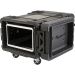 SKB 6U Roto Shockmount Rack Case, 4 Wheel - 30"/760 mm Depth