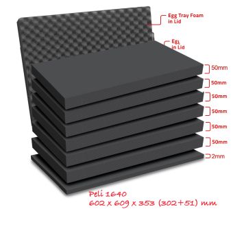 Peli 1640MLF Replacement Multilayer Foam Set